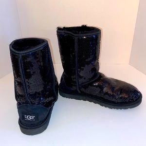 Black Sequin Ugg Boots